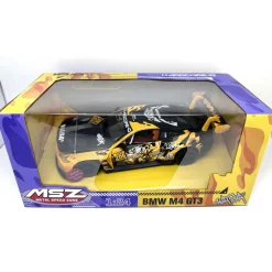 Voiture BMW M4 GT3 Wasa jaune - échelle 1:24^ Modèles Réduits