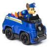 Spin Master Voiture de Patrouille Chase - Véhicule 15 cm et figurine La Pat Patrouille^ Les Héros Et Personnages