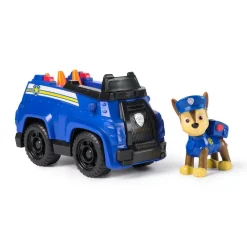 Spin Master Voiture de Patrouille Chase - Véhicule 15 cm et figurine La Pat Patrouille^ Les Héros Et Personnages