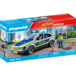 Varta Voiture de police avec sirène et gyrophare PLAYMOBIL ACTION HEROES 71729^ La Ville, La Police Et Les Secours