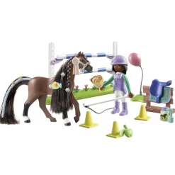 Playmobil Zoe et Blaze avec parcours d'obstacles Horses of Waterfall 71355^ La Ferme Et L'Univers Agricole