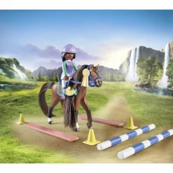 Playmobil Zoe et Blaze avec parcours d'obstacles Horses of Waterfall 71355^ La Ferme Et L'Univers Agricole